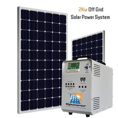 کیت های خانگی خورشیدی Off Grid 2000W خورشیدی با باتری 12 ولت 200AH