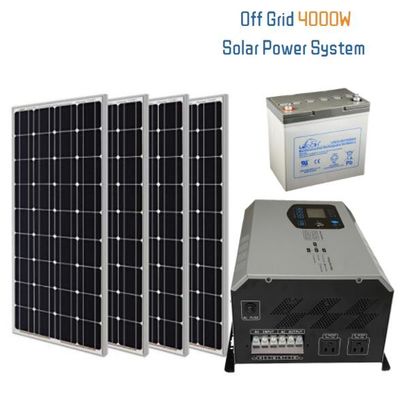 4kw Off Grid Solar Generator System 4unit Battery Home سیستم های باتری خورشیدی خانگی