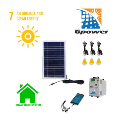 سیستم خورشیدی روشن در خانه بدون سر و صدا همه در یک سیستم برق خورشیدی برای کاربرد DC