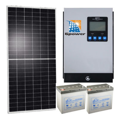 سیستم خورشیدی شبکه ترکیبی 110VAC 8000Watt با بانک باتری ها
