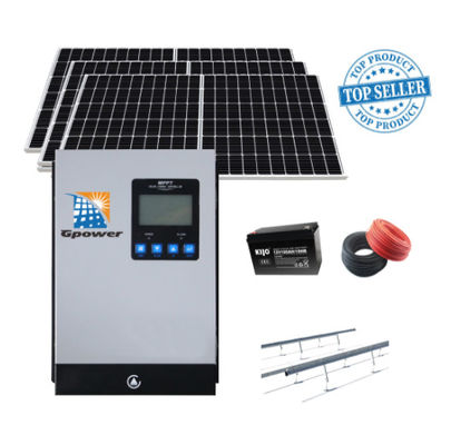 کیت خورشیدی گرید کریستال سیستم خورشیدی شبکه 240VAC 50A با پشتیبان باتری